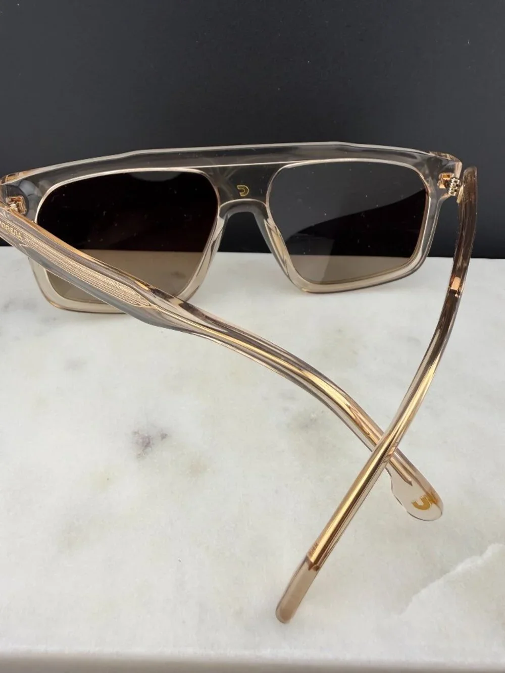 Carrera Crystal Gold Oversized Square Sunglasses, 1061S